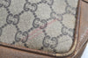 Authentic GUCCI GG Plus Vintage Clutch Hand Bag Purse PVC Leather Brown K8373
