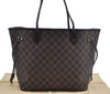 Authentic Louis Vuitton Damier Neverfull MM Shoulder Tote Bag N51105 LV K8374