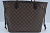 Authentic Louis Vuitton Damier Neverfull MM Shoulder Tote Bag N51105 LV K8374