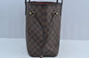 Authentic Louis Vuitton Damier Neverfull MM Shoulder Tote Bag N51105 LV K8374