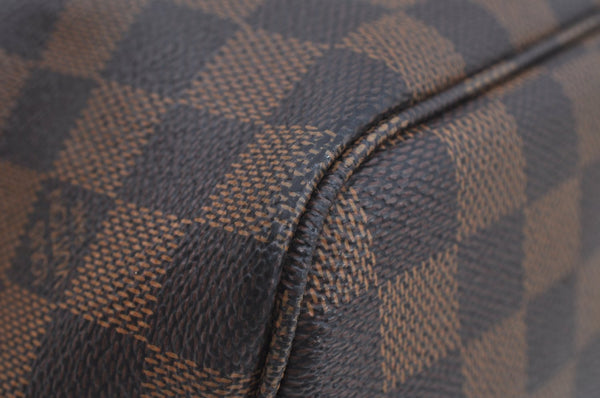 Authentic Louis Vuitton Damier Neverfull MM Shoulder Tote Bag N51105 LV K8374