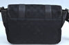 Authentic GUCCI Shoulder Cross Body Bag GG Canvas Leather Black K8377