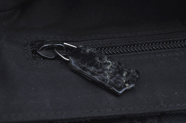 Authentic GUCCI Shoulder Cross Body Bag GG Canvas Leather Black K8377