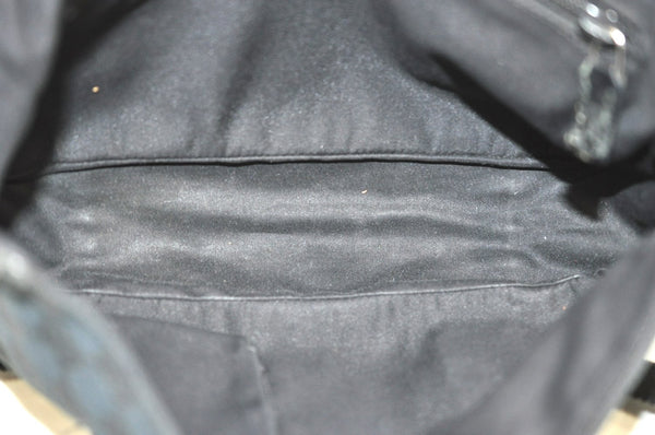 Authentic GUCCI Shoulder Cross Body Bag GG Canvas Leather Black K8377