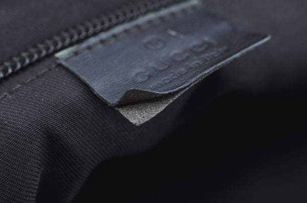 Authentic GUCCI Shoulder Cross Body Bag GG Canvas Leather Black K8377