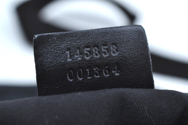 Authentic GUCCI Shoulder Cross Body Bag GG Canvas Leather Black K8377