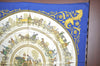 Authentic HERMES Carre 90 Scarf "LA PROMENADE DE LONGCHAMPS" Silk Blue K8378