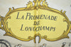 Authentic HERMES Carre 90 Scarf "LA PROMENADE DE LONGCHAMPS" Silk Blue K8378