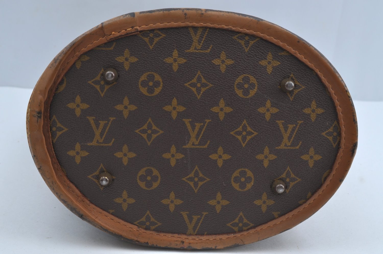 Authentic Louis Vuitton Monogram Bucket GM Shoulder Bag T42236 USA Model K8379