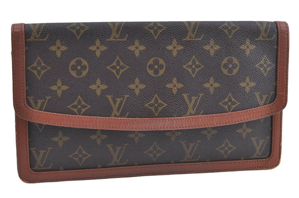 Authentic Louis Vuitton Monogram Pochette Dame GM M51810 Clutch Hand Bag K8381