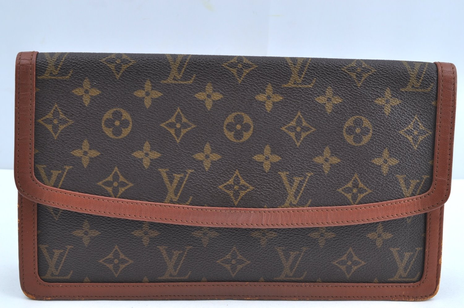 Authentic Louis Vuitton Monogram Pochette Dame GM M51810 Clutch Hand Bag K8381