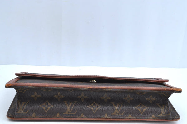 Authentic Louis Vuitton Monogram Pochette Dame GM M51810 Clutch Hand Bag K8381