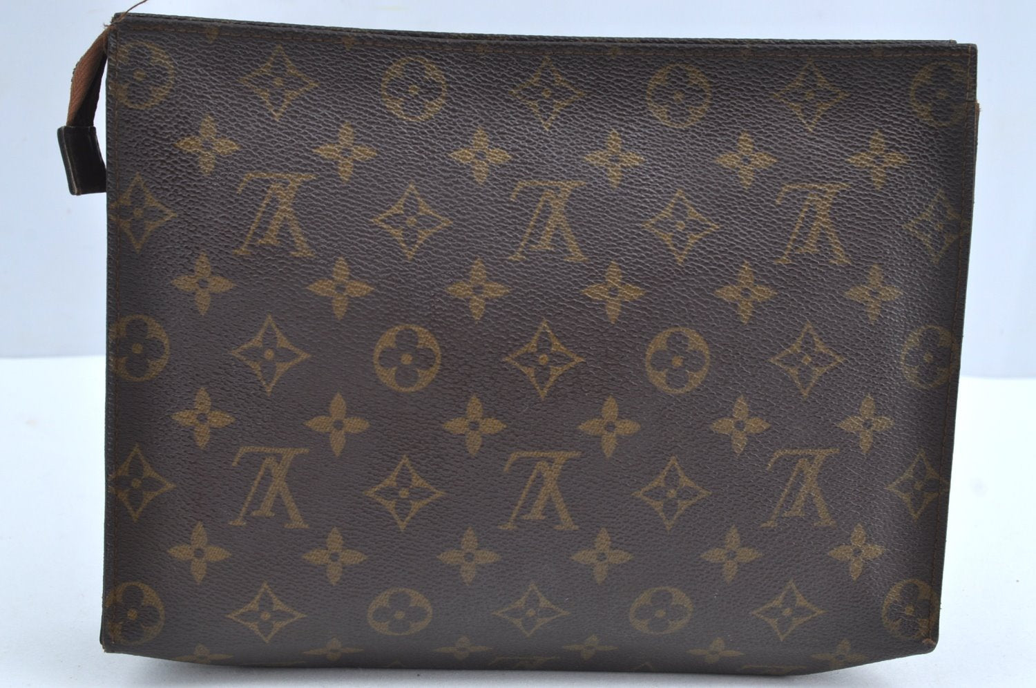 Auth Louis Vuitton Monogram Poche Toilette 26 Cosmetics Pouch Old Model LV K8382
