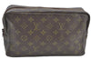 Auth Louis Vuitton Monogram Trousse Toilette 28 Clutch Hand Bag Old Model K8383