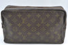 Auth Louis Vuitton Monogram Trousse Toilette 28 Clutch Hand Bag Old Model K8383