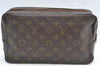 Auth Louis Vuitton Monogram Trousse Toilette 28 Clutch Hand Bag Old Model K8383