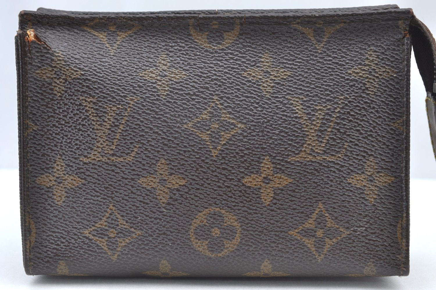 Authentic Louis Vuitton Monogram Poche Toilette 15 M47546 Cosmetics Pouch K8385