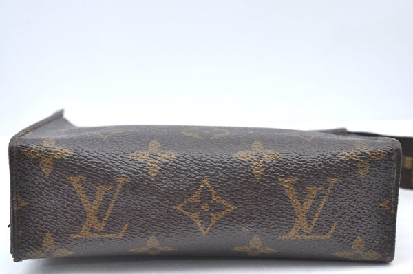Authentic Louis Vuitton Monogram Poche Toilette 15 M47546 Cosmetics Pouch K8385