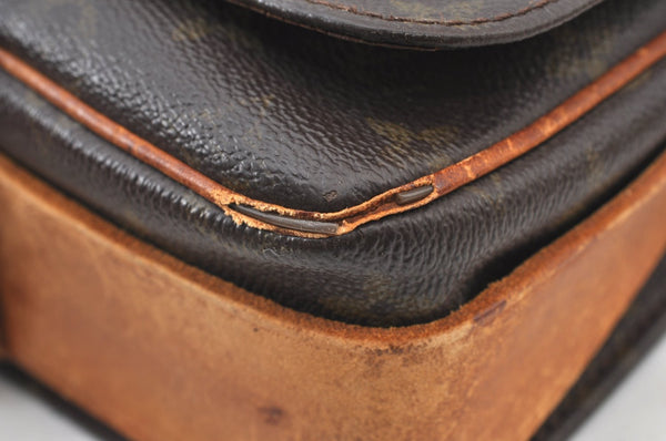 Authentic Louis Vuitton Monogram Cartouchiere MM Shoulder Bag Old Model K8386