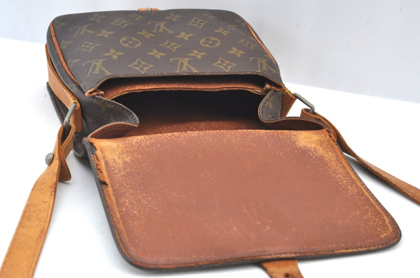 Authentic Louis Vuitton Monogram Cartouchiere MM Shoulder Bag Old Model K8386