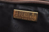 Authentic FENDI Zucchino Clutch Hand Bag Purse PVC Leather Beige K8388