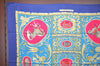 Authentic HERMES Carre 90 Scarf "LA PRESENTATION" Silk Blue K8389