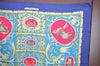 Authentic HERMES Carre 90 Scarf "LA PRESENTATION" Silk Blue K8389