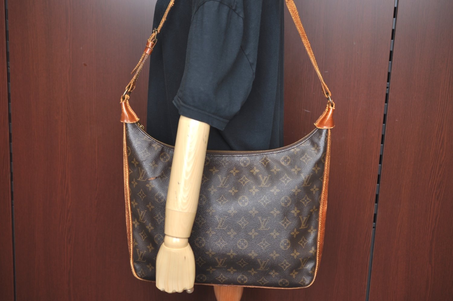 Authentic Louis Vuitton Monogram Boulogne 35 Shoulder Cross Bag M51260 LV K8393