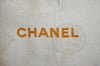 Authentic CHANEL Scarf Chain Motif CC Logo Silk White K8394