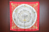 Authentic HERMES Carre 90 Scarf "LA PROMENADE DE LONGCHAMPS" Silk Red K8395