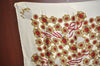 Authentic CHANEL Scarf Jewel Motif CC Logo Silk White Red K8397