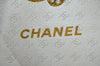 Authentic CHANEL Scarf Jewel Motif CC Logo Silk White Red K8397