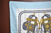 Authentic HERMES Carre 90 Scarf "BRIDES de GALA par" Silk Light Blue K8399