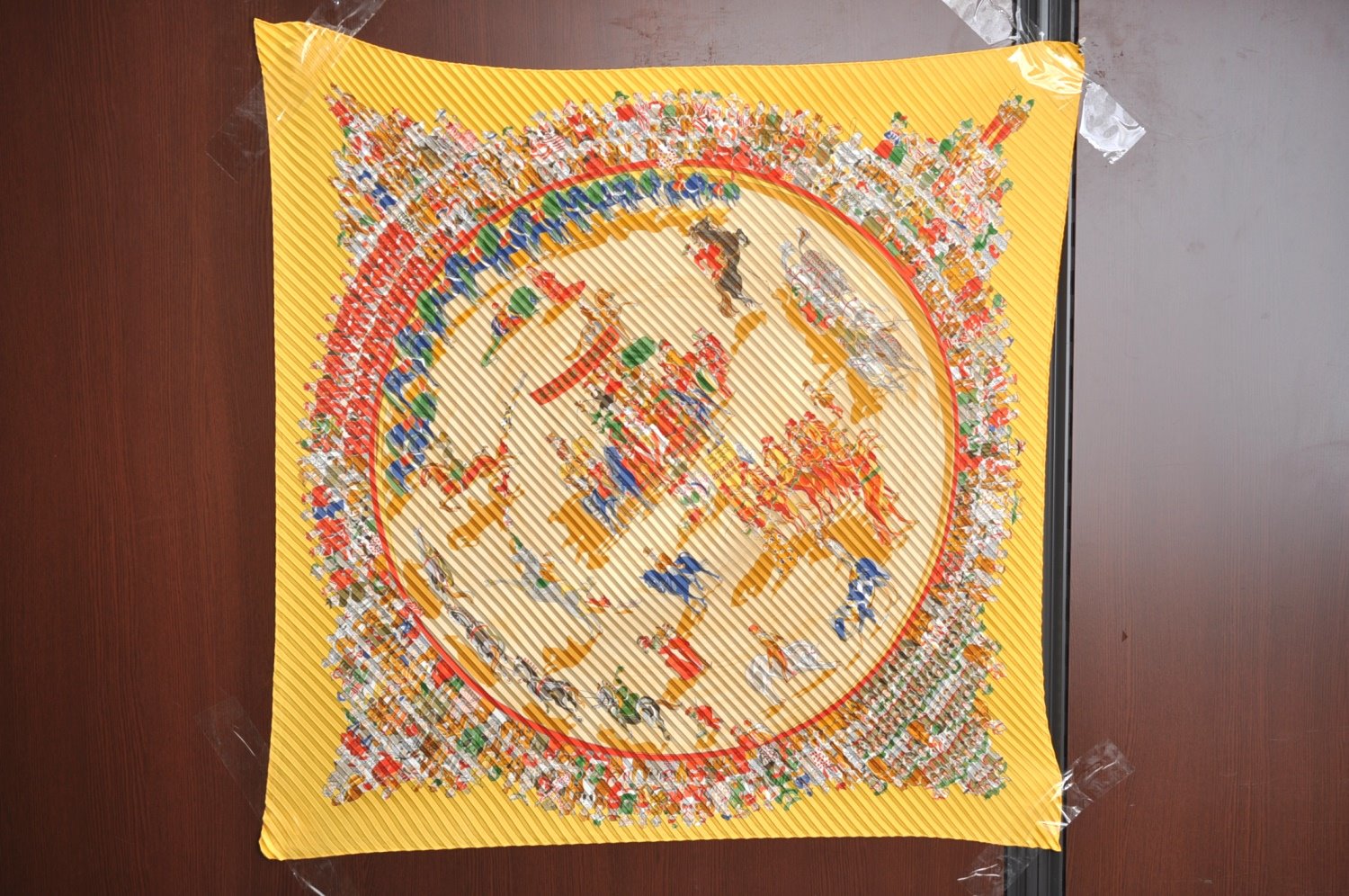 Authentic HERMES Pleats Scarf 