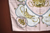 Authentic HERMES Carre 90 Scarf "SRRINGS " Silk Pink K8402