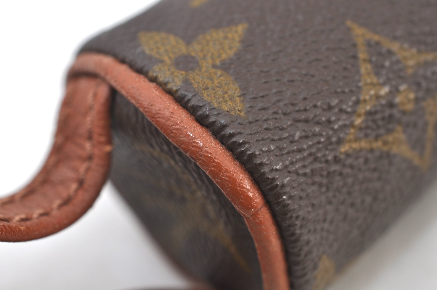 Authentic Louis Vuitton Monogram Etui 3 Golf Ball Case Old Model LV K8403