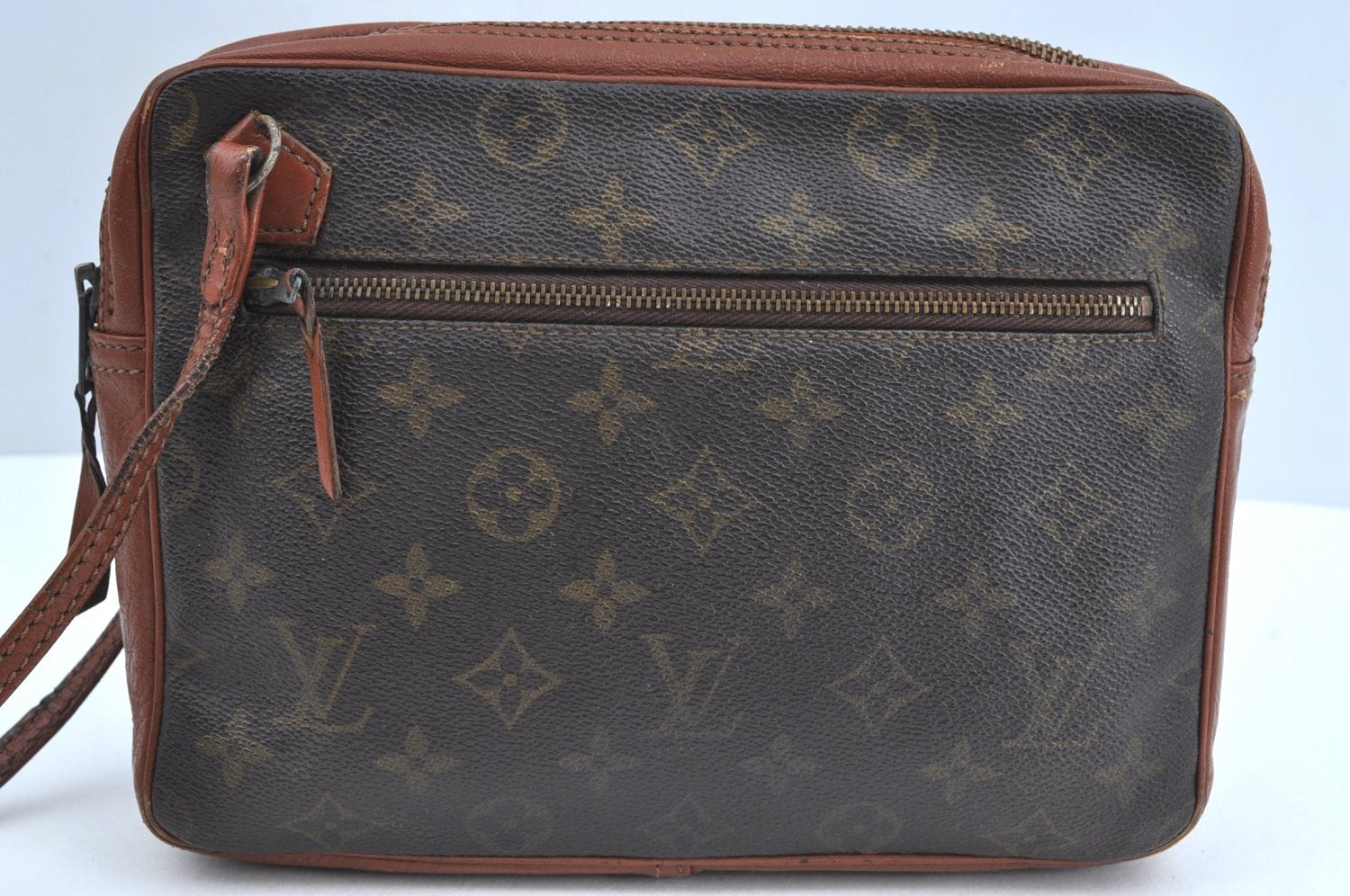 Auth Louis Vuitton Monogram Pochette Sport PM Clutch Bag Old Model Junk K8405