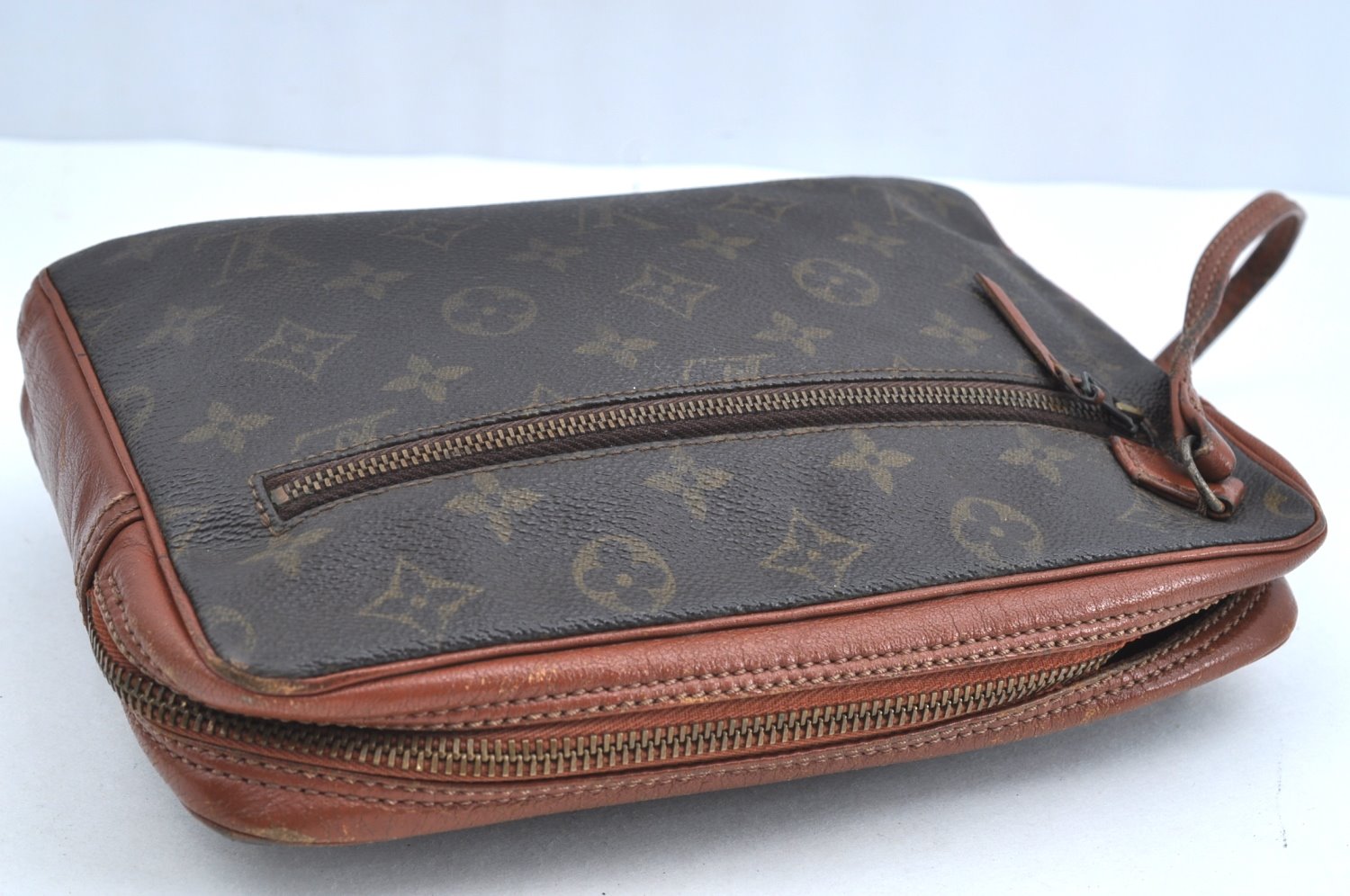 Auth Louis Vuitton Monogram Pochette Sport PM Clutch Bag Old Model Junk K8405