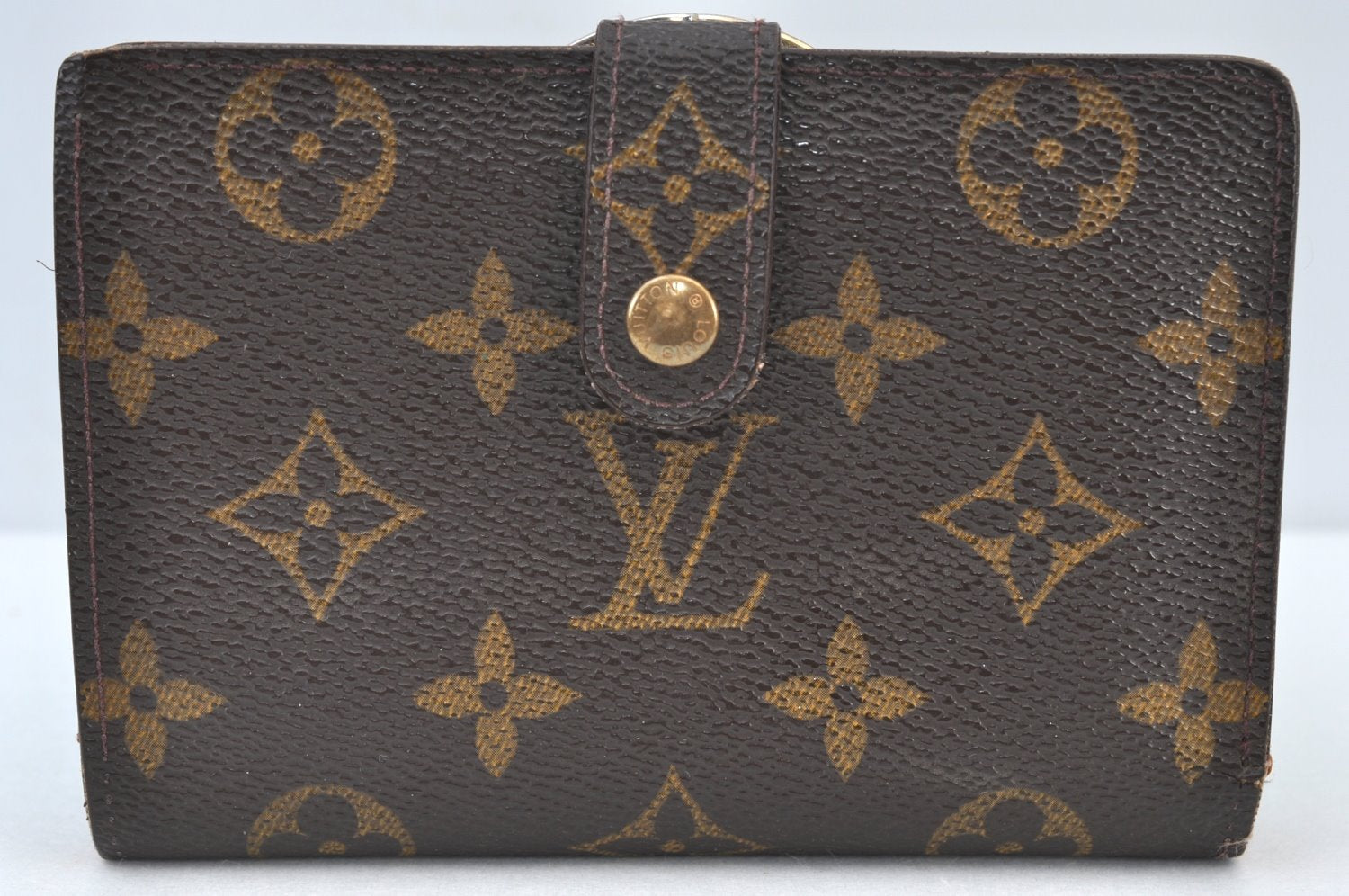 Auth Louis Vuitton Monogram Porte Monnaie Billets Viennois M61663 Wallet K8407