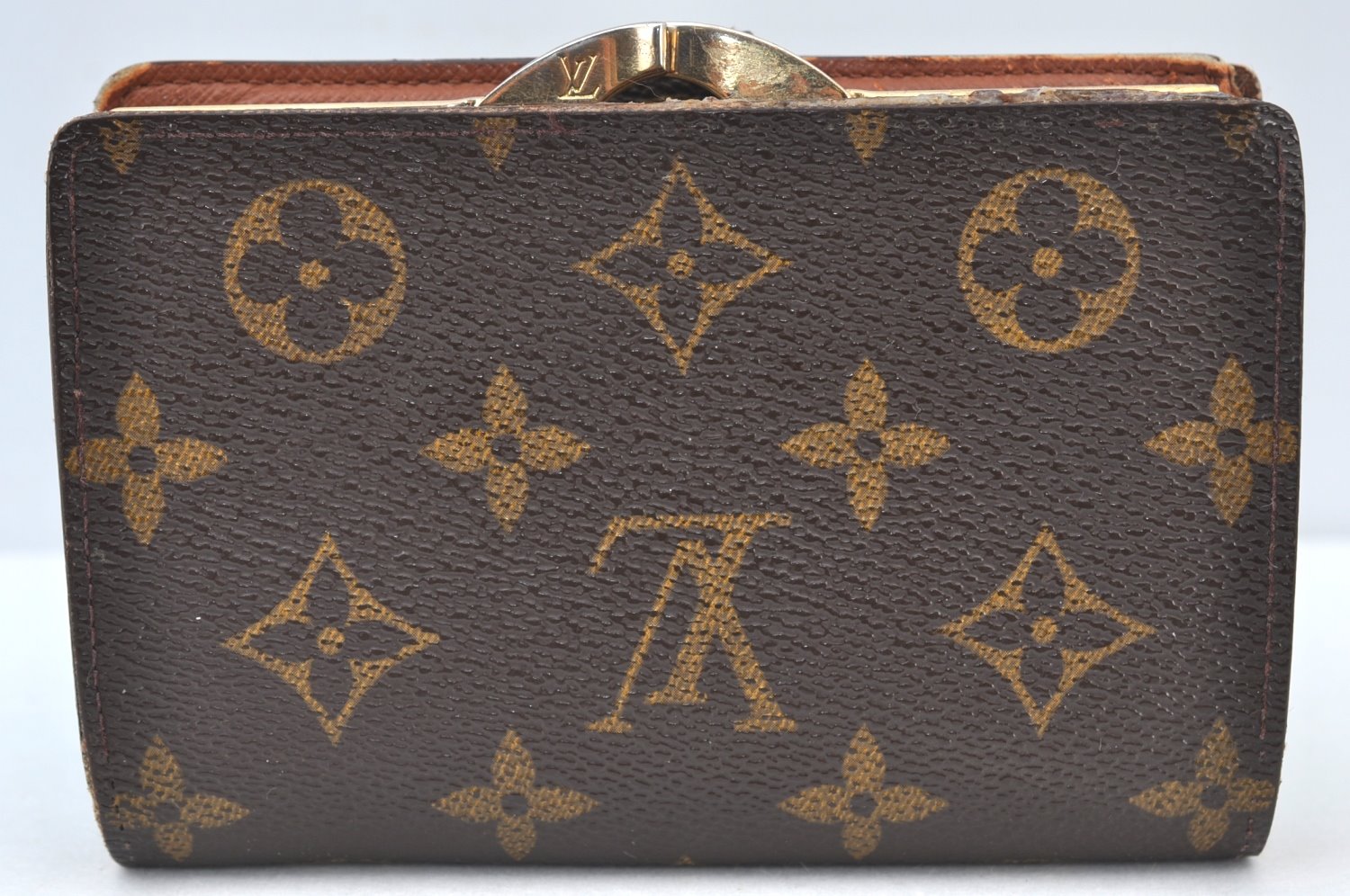 Auth Louis Vuitton Monogram Porte Monnaie Billets Viennois M61663 Wallet K8407