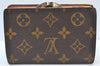 Auth Louis Vuitton Monogram Porte Monnaie Billets Viennois M61663 Wallet K8407