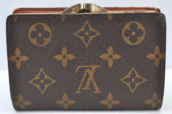 Auth Louis Vuitton Monogram Porte Monnaie Billets Viennois M61663 Wallet K8407