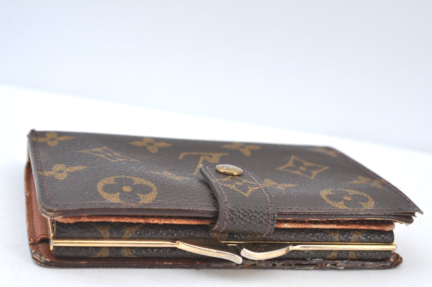 Auth Louis Vuitton Monogram Porte Monnaie Billets Viennois M61663 Wallet K8407