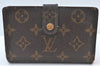 Auth Louis Vuitton Monogram Porte Monnaie Billets Viennois M61663 Wallet K8409