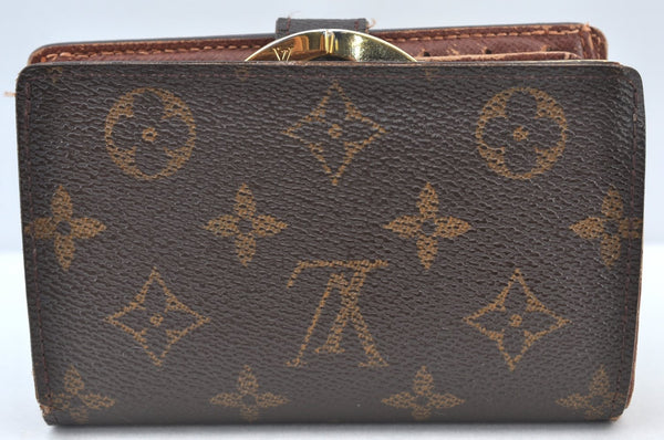 Auth Louis Vuitton Monogram Porte Monnaie Billets Viennois M61663 Wallet K8409