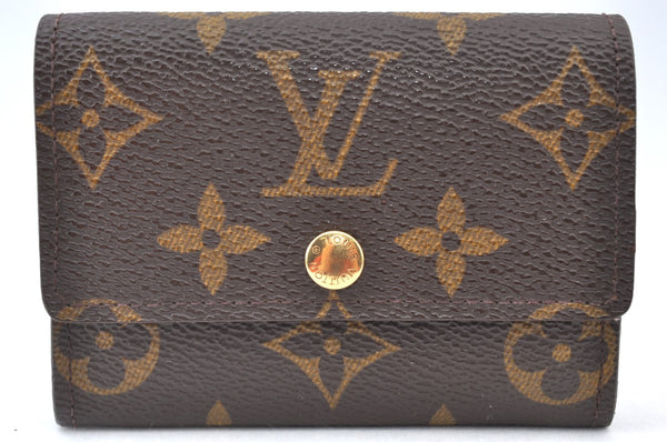 Authentic Louis Vuitton Monogram Porte Monnaie Plat Coin Purse M61930 LV K8410