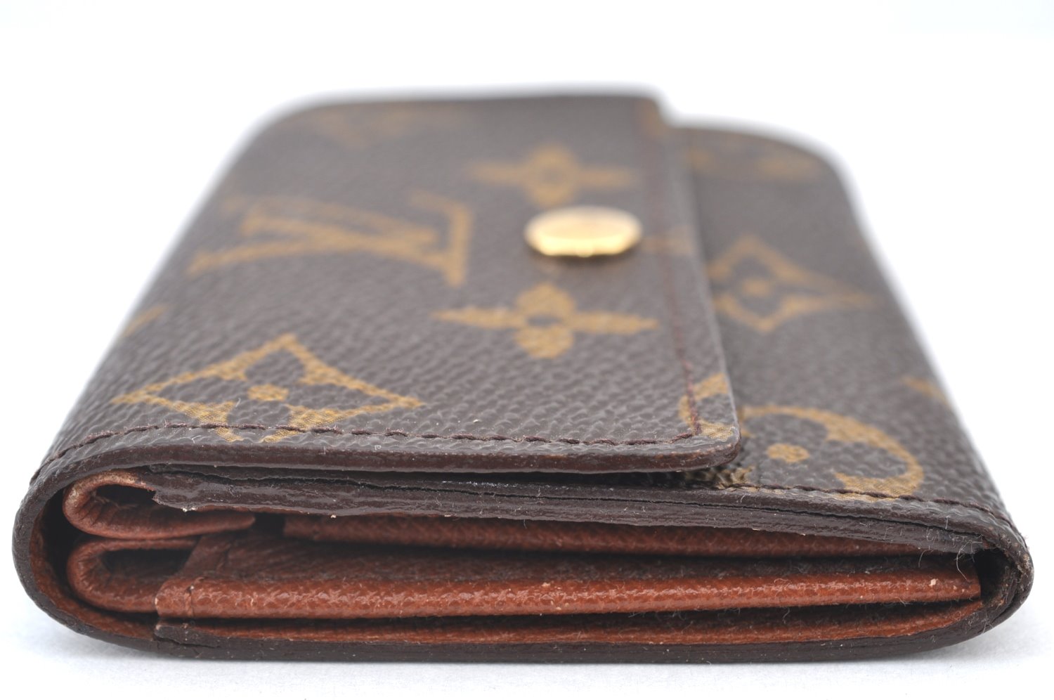 Authentic Louis Vuitton Monogram Porte Monnaie Plat Coin Purse M61930 LV K8410