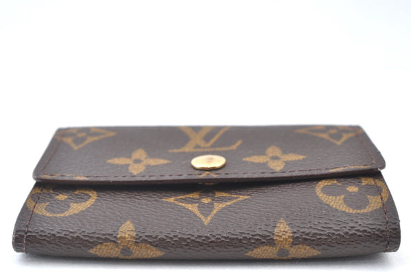 Authentic Louis Vuitton Monogram Porte Monnaie Plat Coin Purse M61930 LV K8410