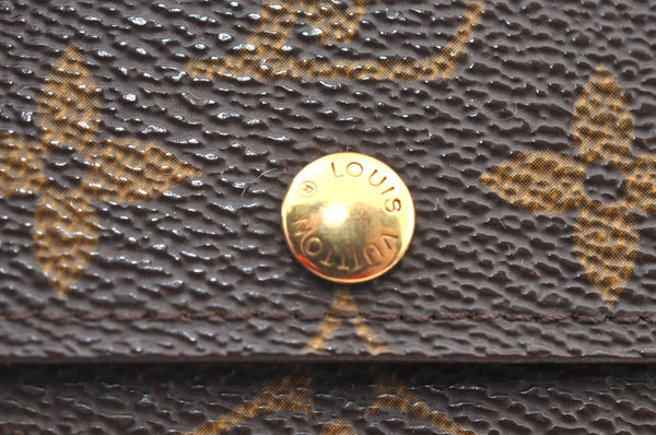 Authentic Louis Vuitton Monogram Porte Monnaie Plat Coin Purse M61930 LV K8410