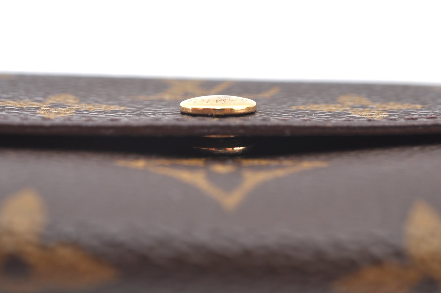 Authentic Louis Vuitton Monogram Porte Monnaie Plat Coin Purse M61930 LV K8410
